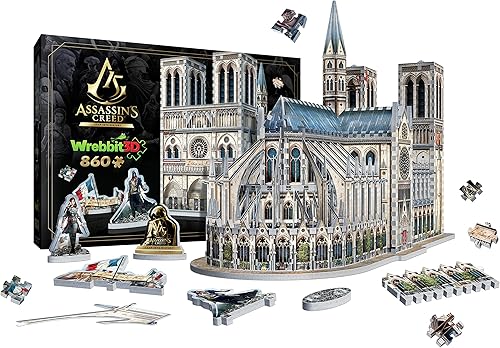 Miniatura 4 de Wrebbit3D Assassin's Creed 3D Puzzle Model of Notre-Dame | 860 piezas de rompecabezas | Referencias de Ubisoft Popular Videojuego