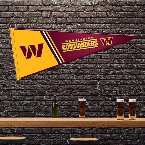Vista 29 de Rico Industries NFL Football Primary 12" x 30" Felt Wall Décor Pennant - Great for Home/Bed Room/Man Cave Décor