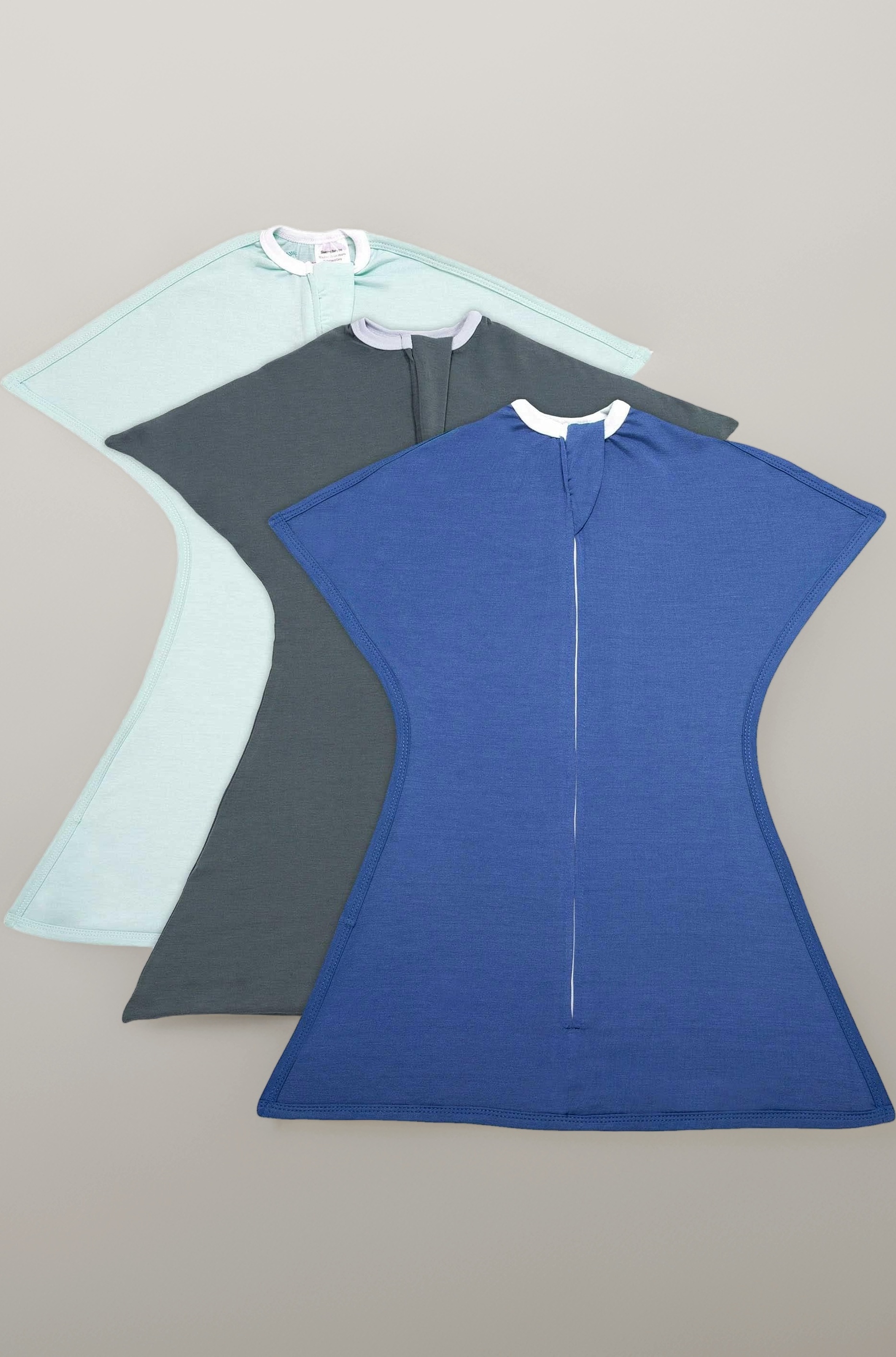 SleepingBaby Poly Zipadee-Zip Swaddle Transition Baby Swaddle Solid Boyet with Zipper, Cozy Baby Sleep Sack Wrap (Extra Small 3-6 Months | 8-13 lbs, 18-26 inches | Solid Boy)