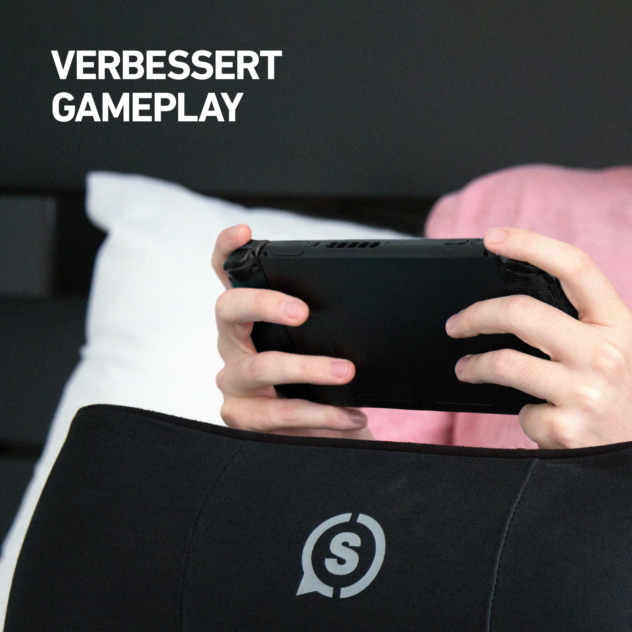 Scuf Exo Ergonomisches Sitzkissen für Gaming und Telearbeit, Unterstützung der Wirbelsäule, Nacken, Handgelenke und Hände - Schwarz