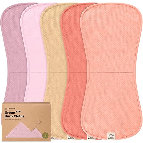 Vista 24 de Paños orgánicos para eructos para bebés niños y niñas, paquete de 5 paños de algodón súper absorbentes para bebés, trapos suaves y afelpados