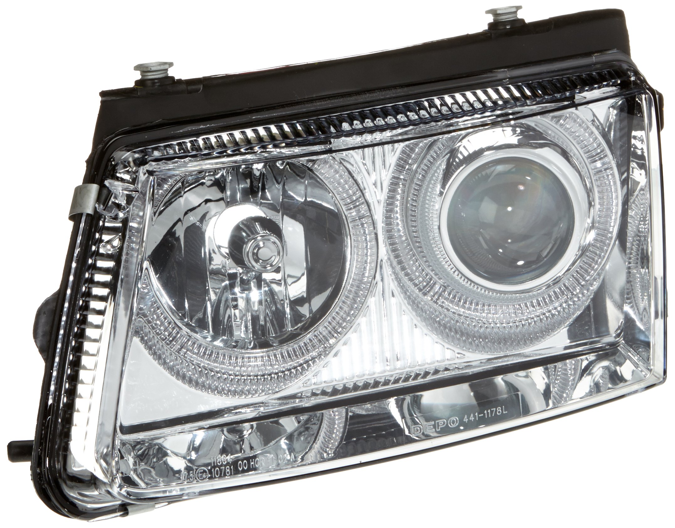 Phares Angel Eyes set pour Passat (type 3B) année 97-00 chrome RHD/LHD