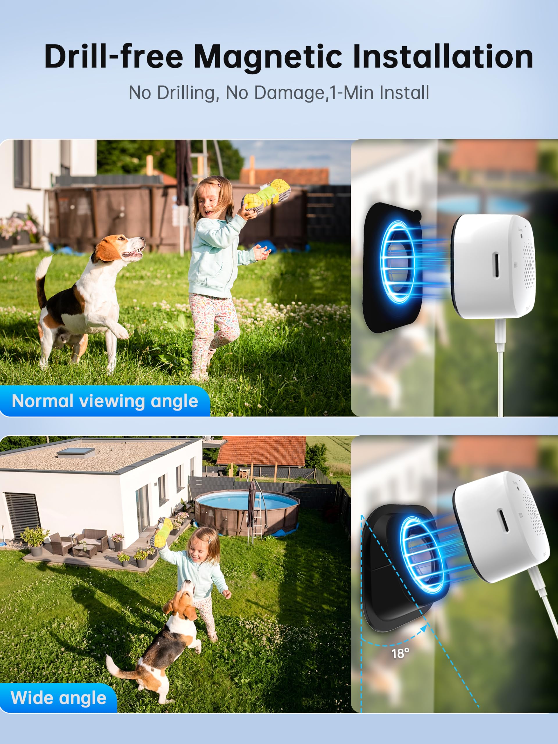2K Fensterkamera Innen, Dual‑Band WLAN Überwachungskamera Innen,Mini Kamera