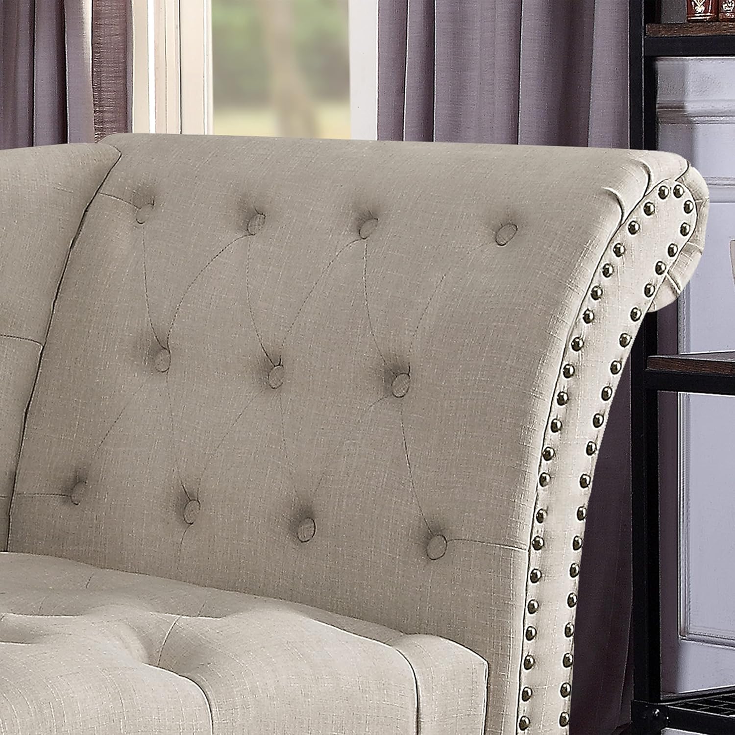 Rosevera Deedee Chaise Lounge, Beige : Home & Kitchen