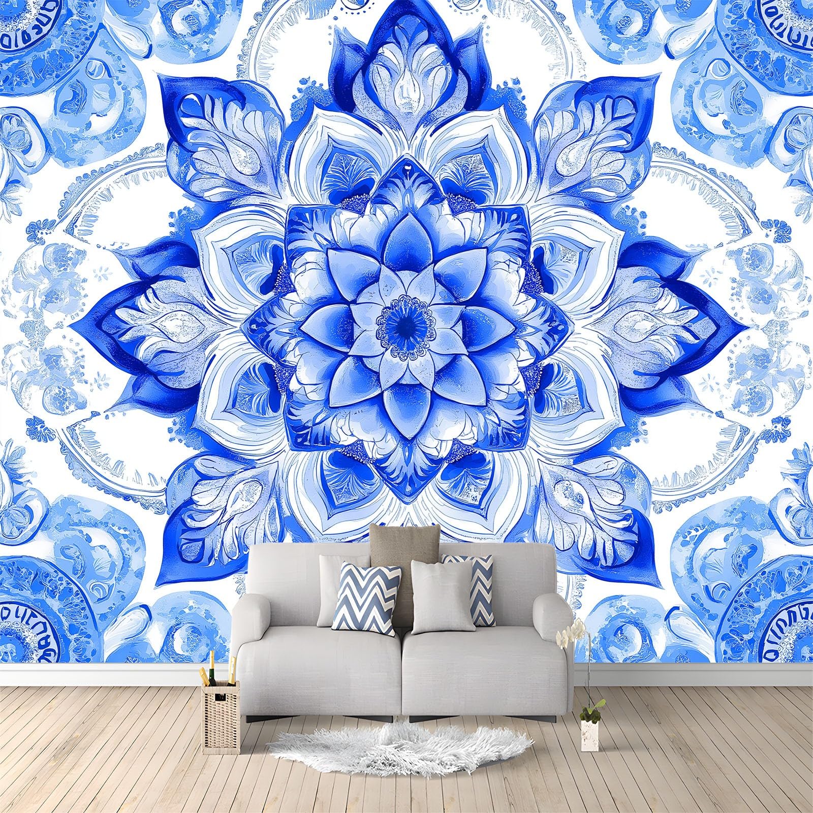 Panoramiczna tapeta w stylu Bohemian Drukowanie, nowoczesne zdjęcie Mural 300 szer. x 210 cm - tapeta dekoracja domu styl ręcznie malowane do salonu pokoju dziecięcego biura