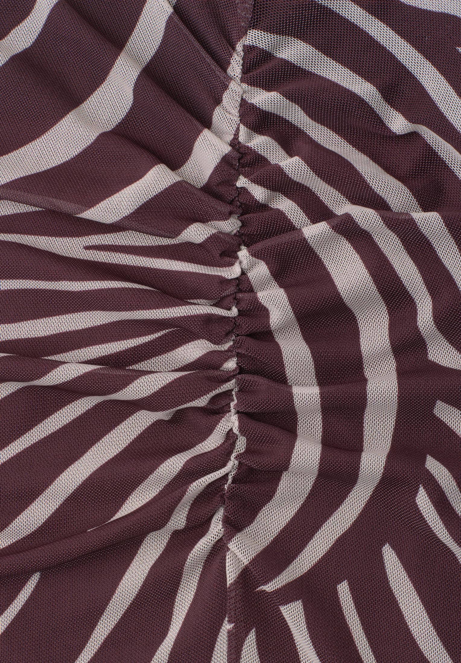 Street One Midi-Rock aus Mesh mit Print Rustic Rouge 38