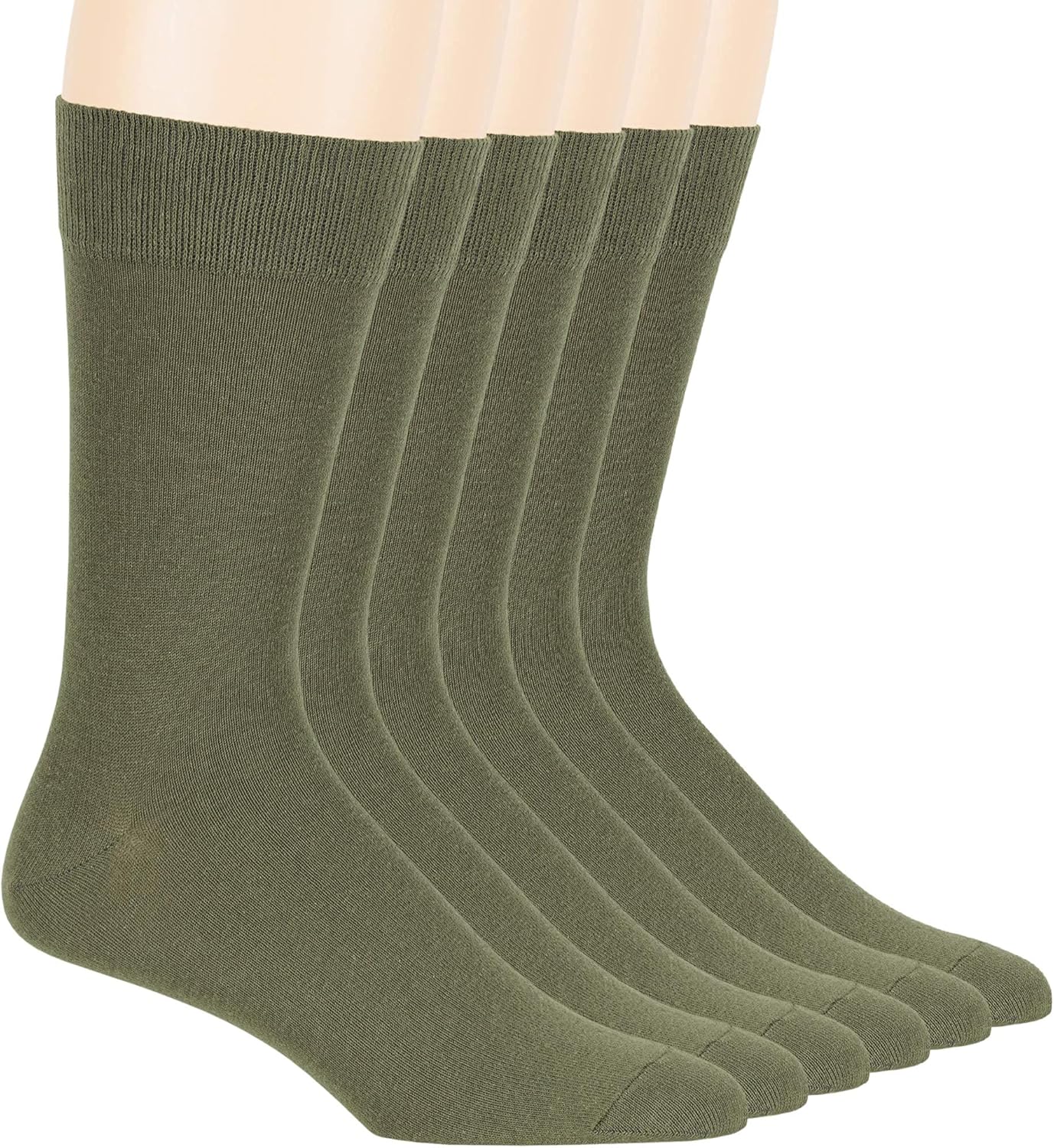 7BigStars Men Dress Socks 6 Pairs Crew Size 10-13 13-15 Soft Stay Up Fit Business Office Cotton Comfort - Image 7