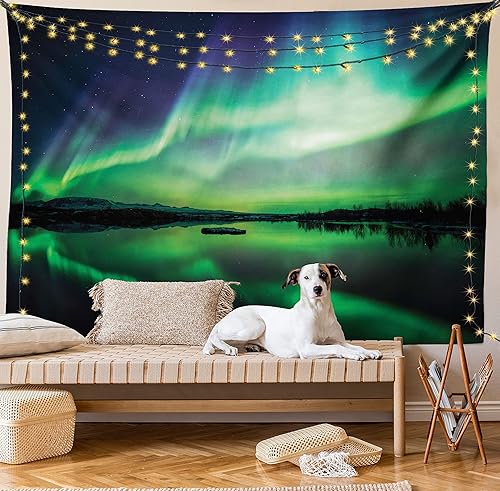 Miniatura 115 de Ambesonne Tapiz gótico, patio con hiedra encantada en la puerta antigua al bosque, colgante de pared ancho para dormitorio, sala de estar, 2-Verde