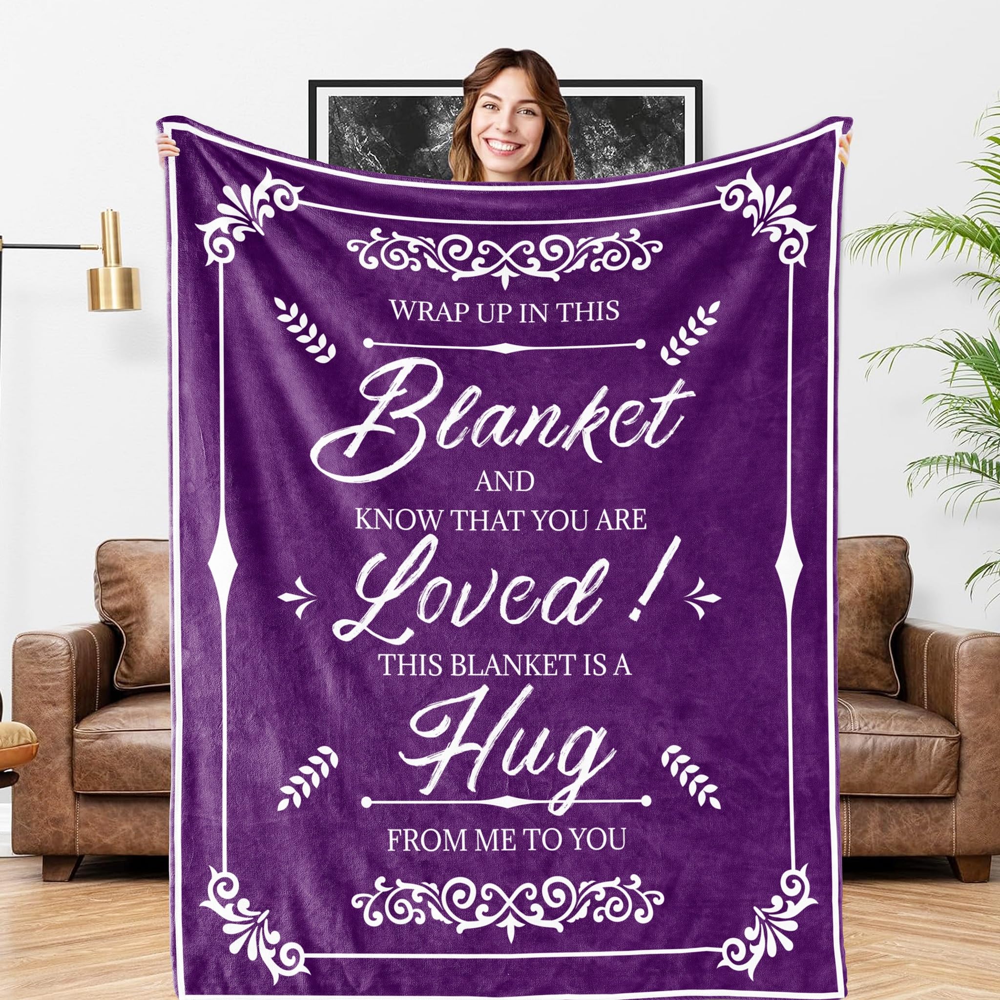 Get Well Soon Gifts for Women, Inspirational Gifts Blanket, Feel Better Gifts for Women, Thinking of You Gifts for Women, Hug Blanket, Get Well Gifts for Women After Surgery