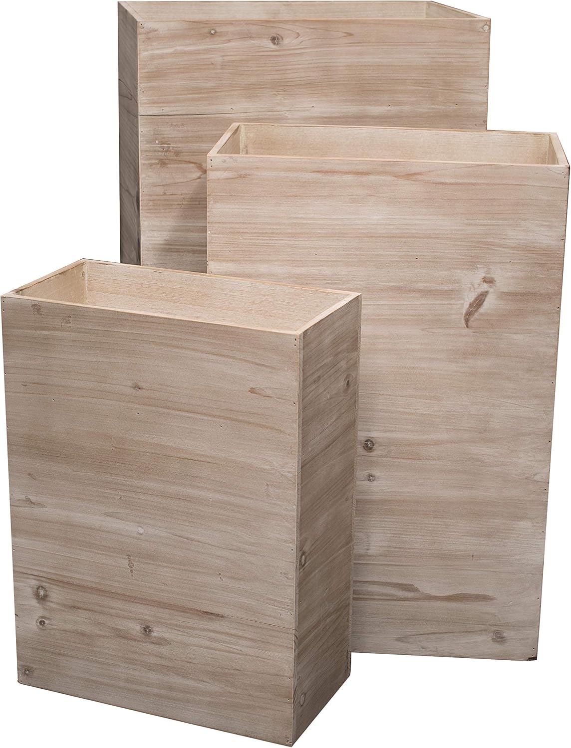 Anderson's Rectangle Wooden Garden Planters Set - 3 Pieces