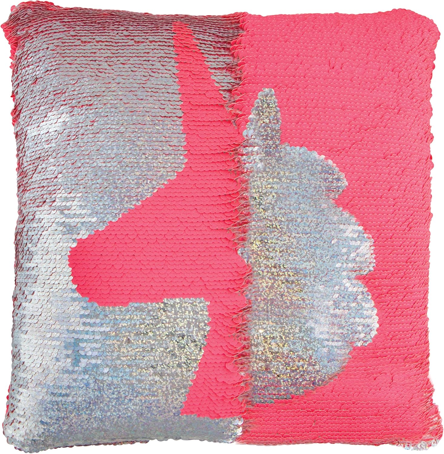 magic sequin unicorn pillow