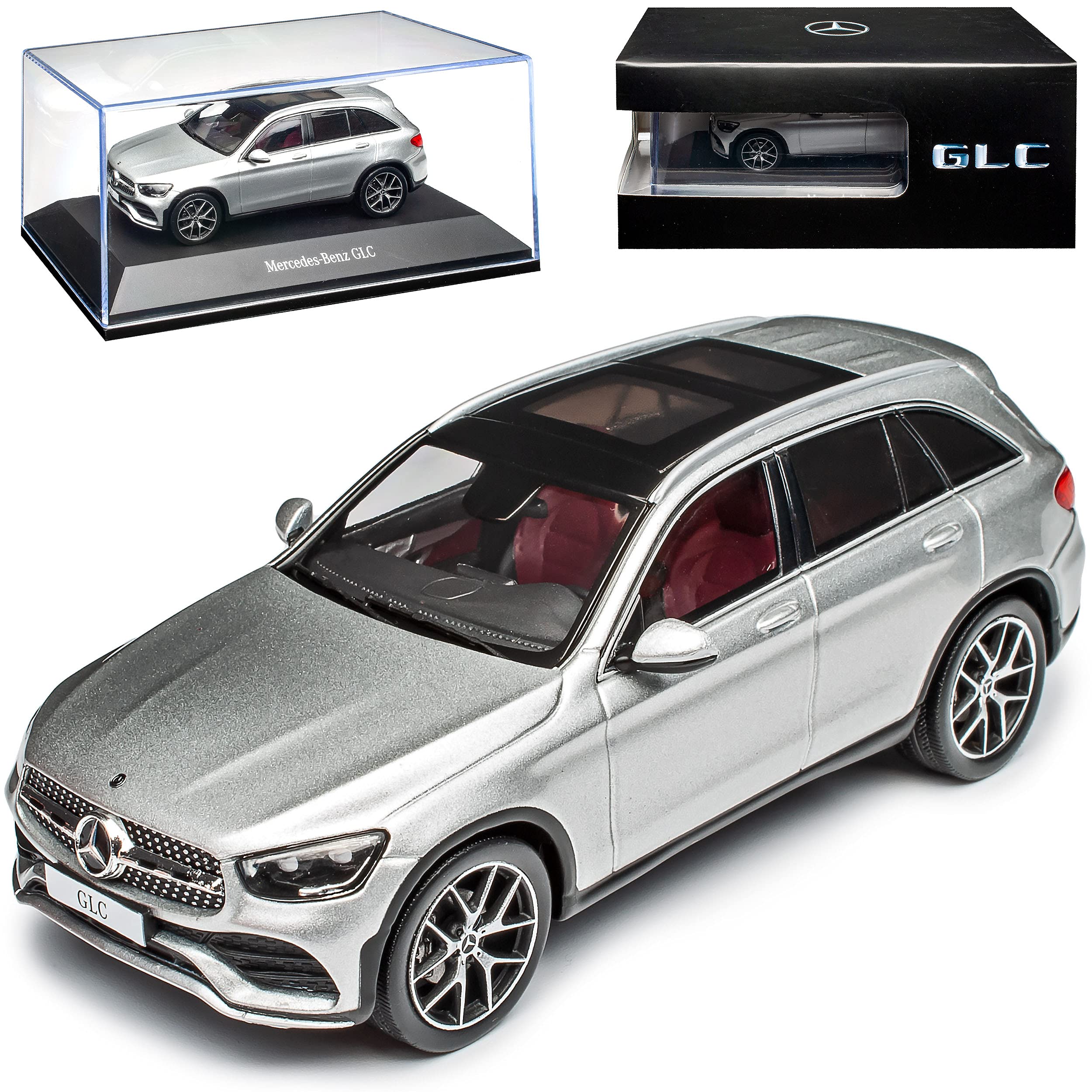 Mercedes-B GLC X253 Silber 1. Generation Modell Ab 2015 Version Ab Modellpflege 2019 1/43 Spark Modell Auto