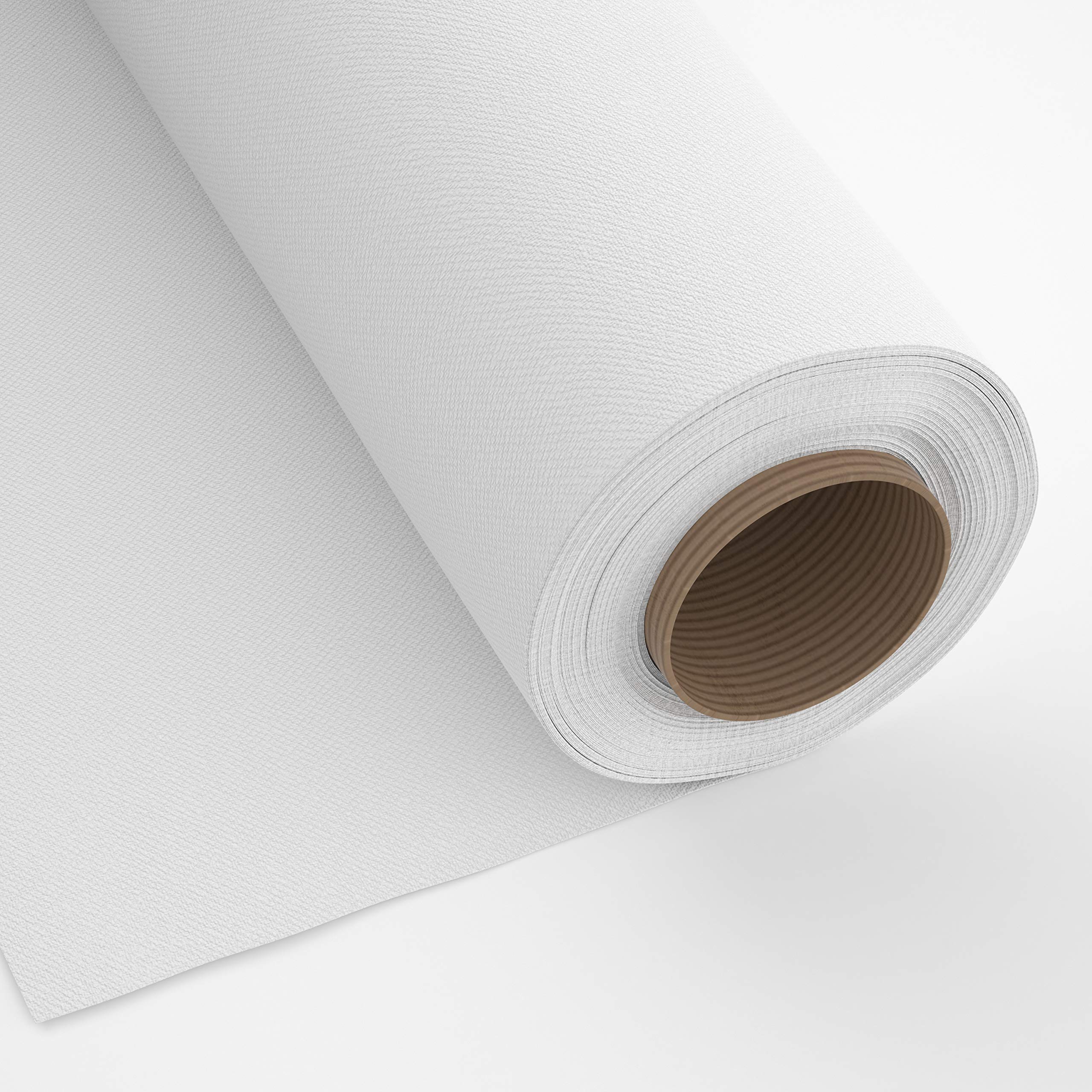 Encasa XO Solid Fabric By The Metre - Mercerised Dyed Cotton Canvas 100X140 Cm Width, White
