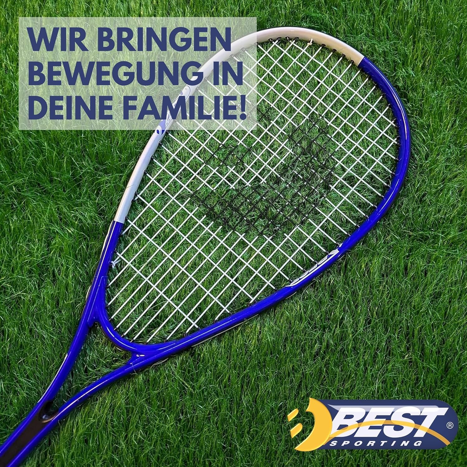 BEST SPORTING Squashschläger XT-Line 59 cm – Leichter Aluminium Racket mit ergonomischem Griff für präzise Schläge – Inklusive Tasche – Für Anfänger