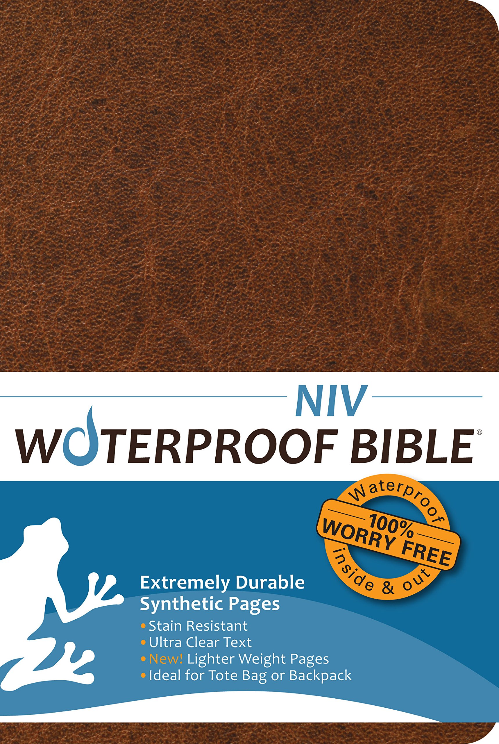 Waterproof Bible NIV(2011) Brown Paperback – July 3, 2016