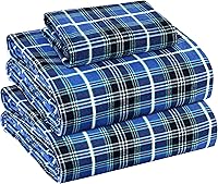 Vista 212 de RUVANTI Flannel Sheets Twin Size - 100% Cotton Double Brushed Twin Sheets Set, Deep Pockets 16 Inches, All Seasons Breathable & Extra Soft Bed Bali