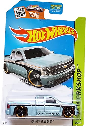 Hot Wheels 2015 HW Workshop Chevy Silverado 249/250, azul claro