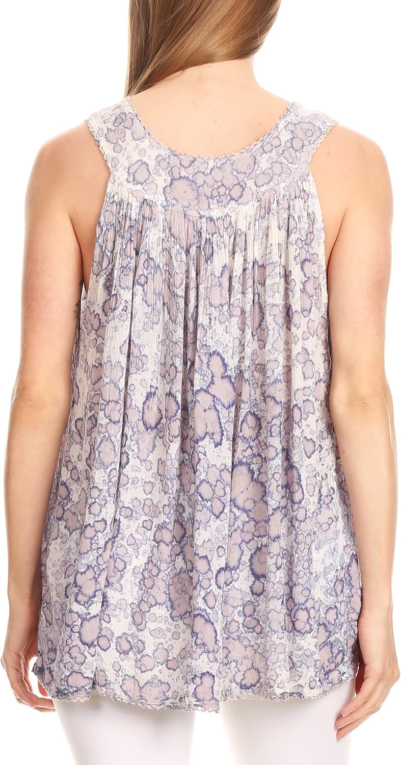 Sakkas Bohemian Summer Sleeveless Blouse - Image 3