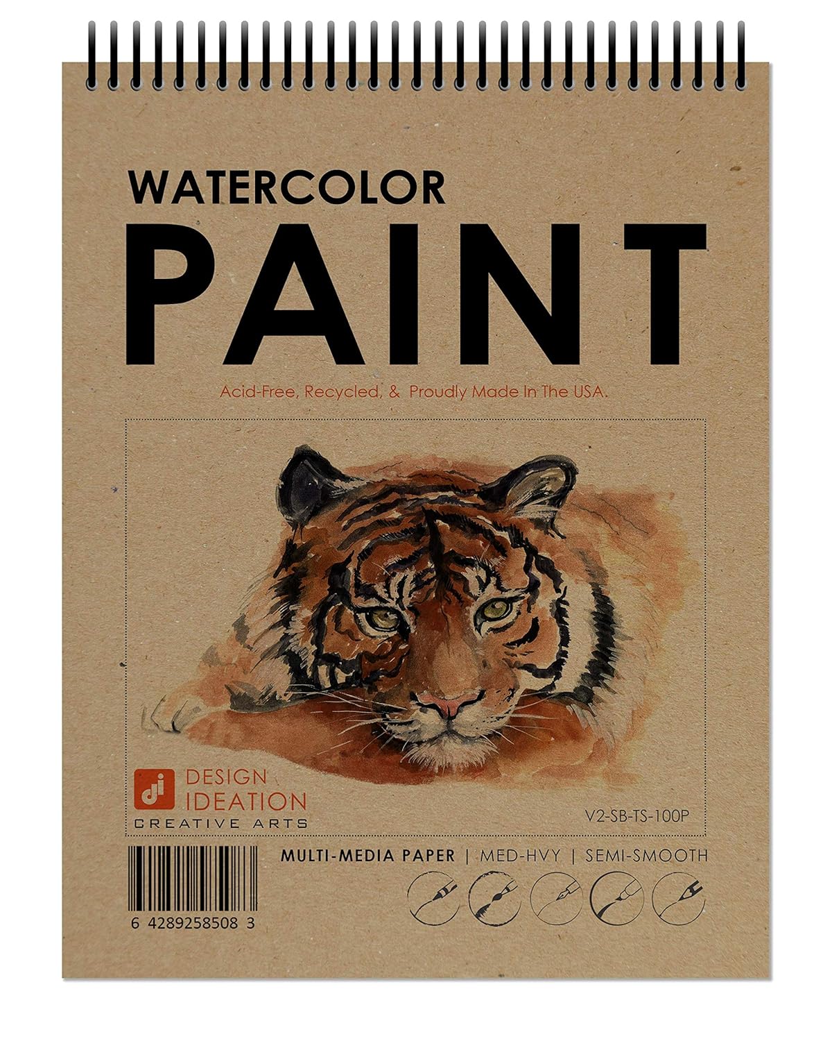 Design Ideation Flat Sketch Pad Sketchbook With Removable Sheet For Pencil, Ink, Marker, Charcoal And Watercolour Paints. Ideal For Art, Design And Education. 8.5 X 11 Inches