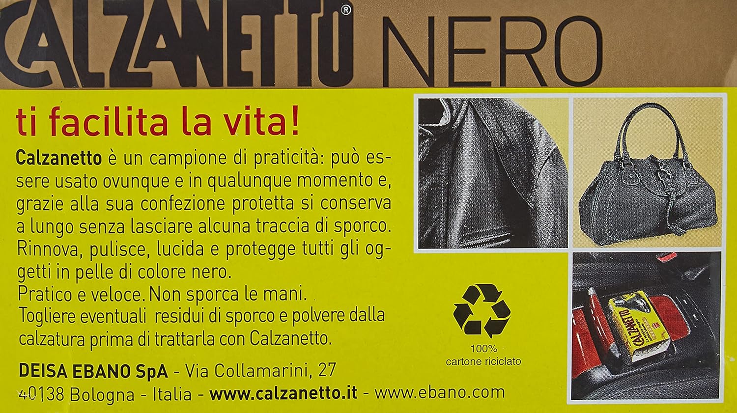 Calzanetto SN12Shoe Treatment & Polish Black Nero (Nero)