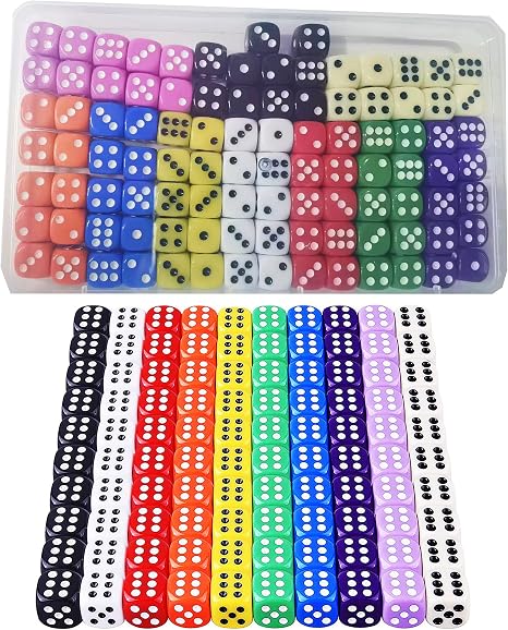 AOYEGIC 30 Pezzi di Dadi Matematici, Contenenti 10 Punti, 10 Facce e 10 Pezzi di Dadi per Operazioni Matematiche, Adatti per Giochi di Società e Puzzle