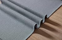 Vista 61 de ZeeMart Light Grey Table Runners 108 Inches Long, Burlap Linen Style Rustic Farmhouse Table Runner, Long Boho Dining Table Runner, 13x108 Inches