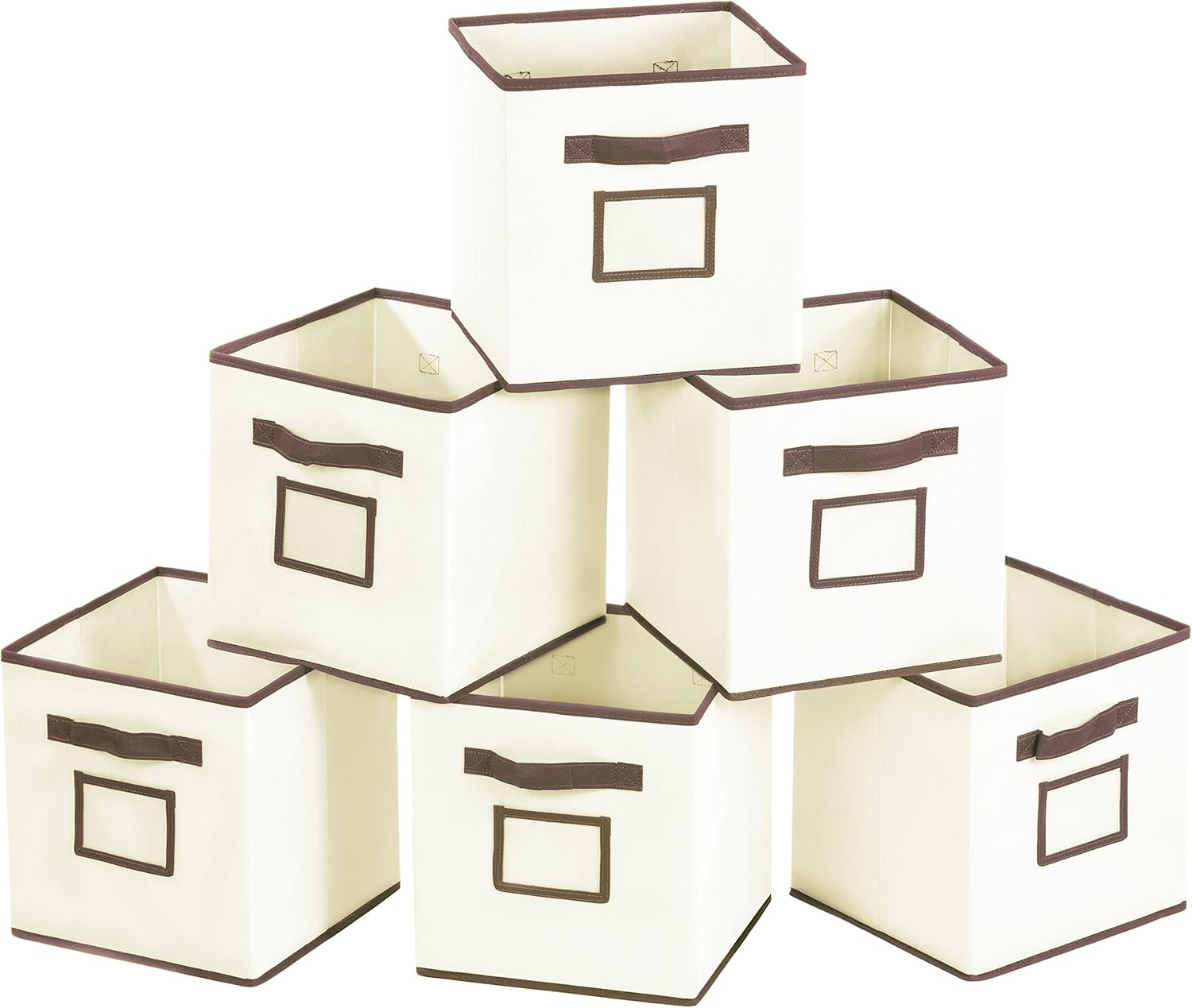 MaidMAX Foldable Storage Cubes with Label Holders and Dual