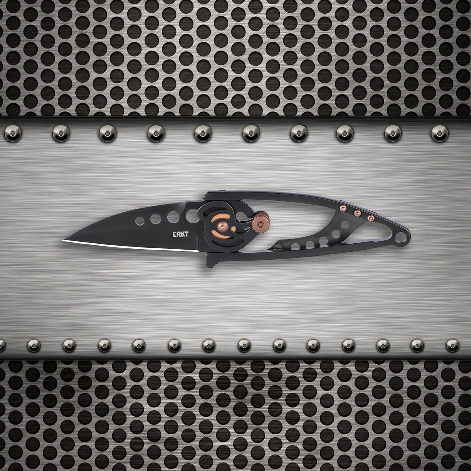 CRKT Snap Lock Everyday Carry EDC Folding Knife with Snap Lock: 420J2 Steel Plain Edge Blade, Stainless Steel Handle, 5102NK