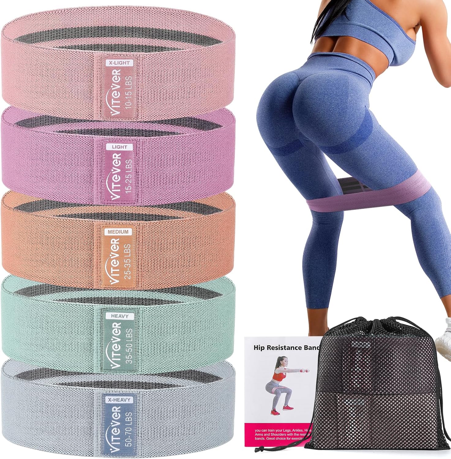 Booty Bands Set, Resistance Bands for Working Out, Martinique Ubuy