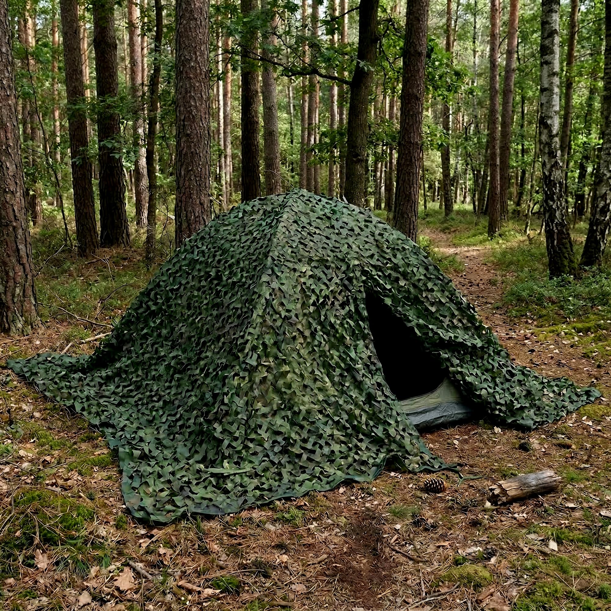 your GEAR Tarnnetz Camouflage Netz 3x4m - Militär Outdoor Armee Schutz – Bundeswehr Ausrüstung - UV- & wasserabweisend - für Jagd, Garten, Sonnenschutz