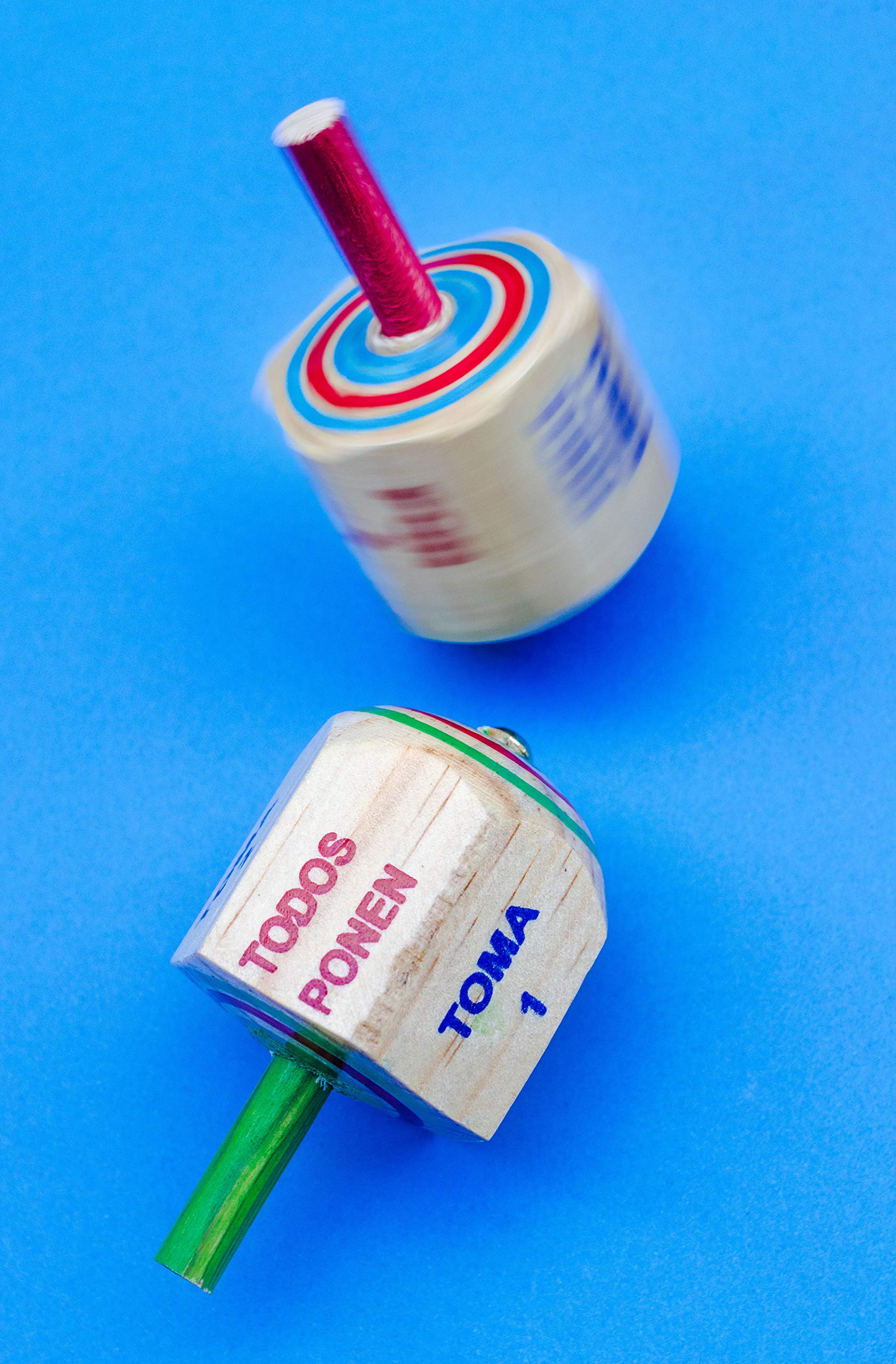 Buy Pirinola Toma Todo Set Wood Spinning Top Game 100 Counting