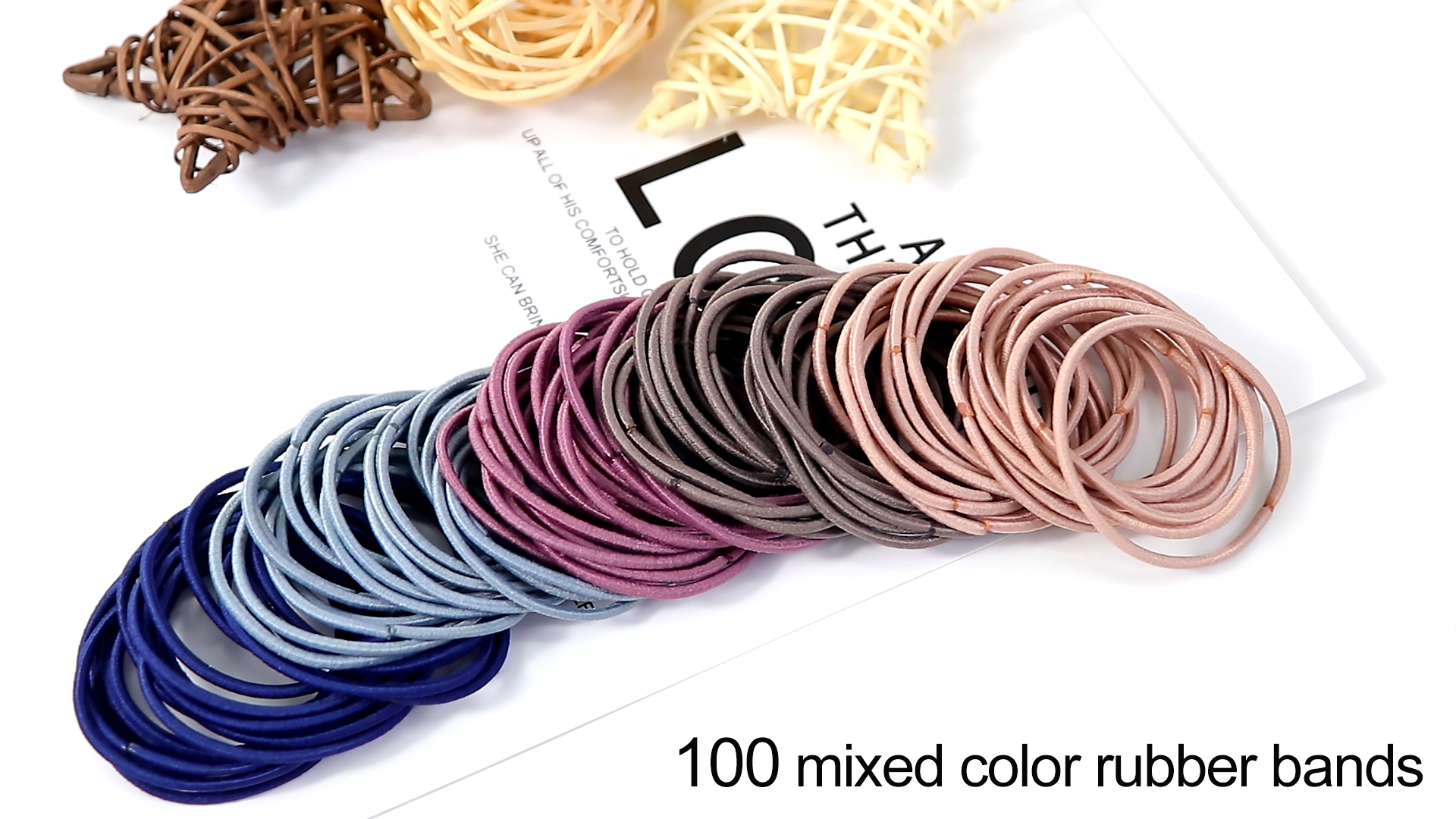 KEAH Haargummis 100 Stück – 4 Mm Dick, Bunte Farben, Ohne Metall, Perfekt Für Dicke Haare