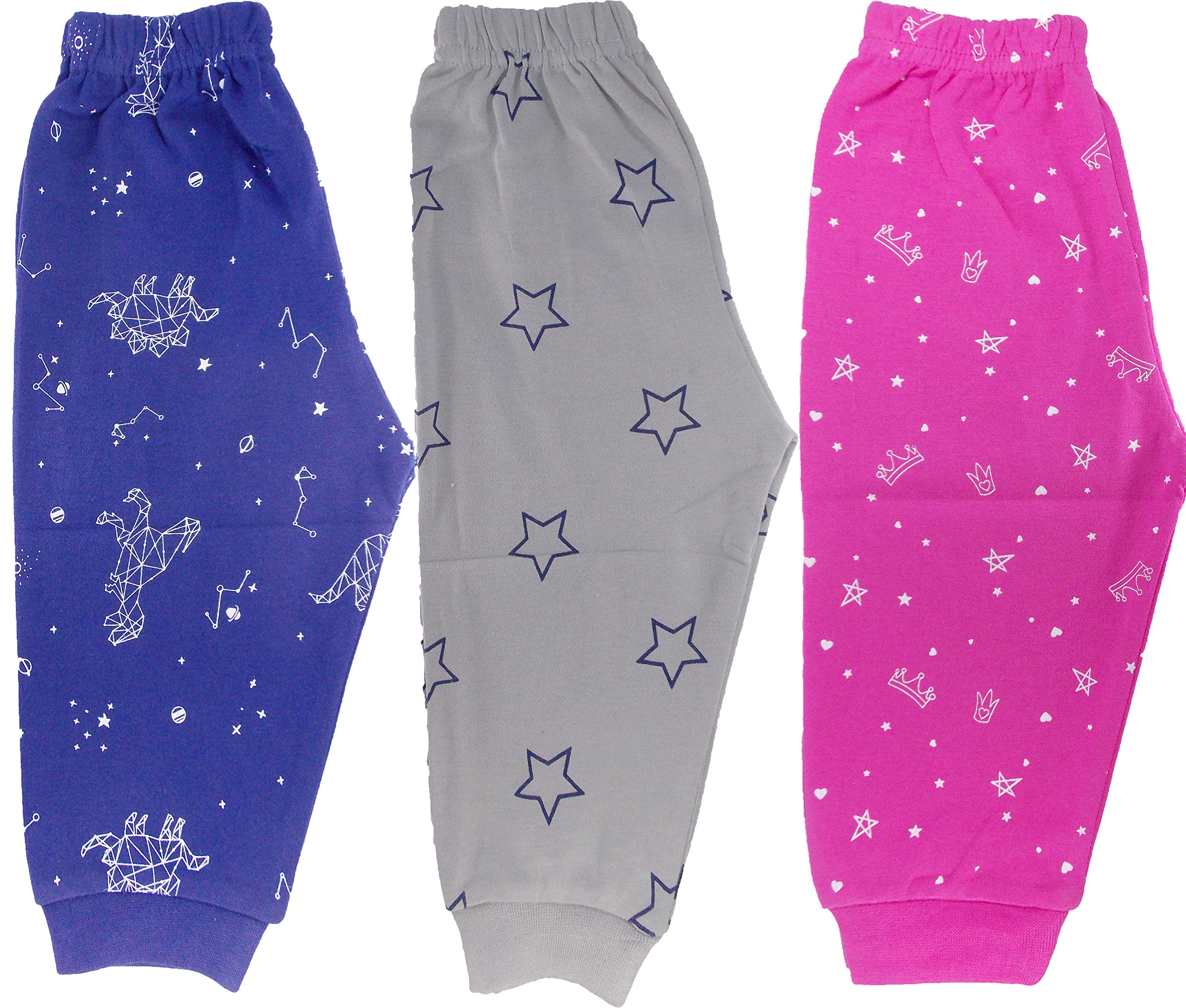 1stbabystore Baby Boy's & Girl's Cotton Pajama (Pack of 3) (11453PRA_Assorted_3 - 6 Months)