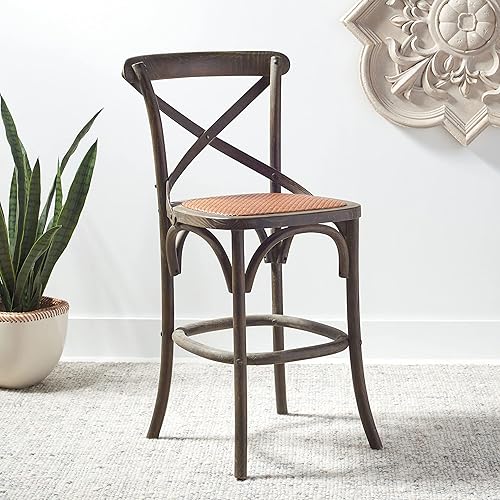 Miniatura 3 de Safavieh Home Collection Franklin Weathered Grey Taburete para mostrador de 24 pulgadas (totalmente montado)