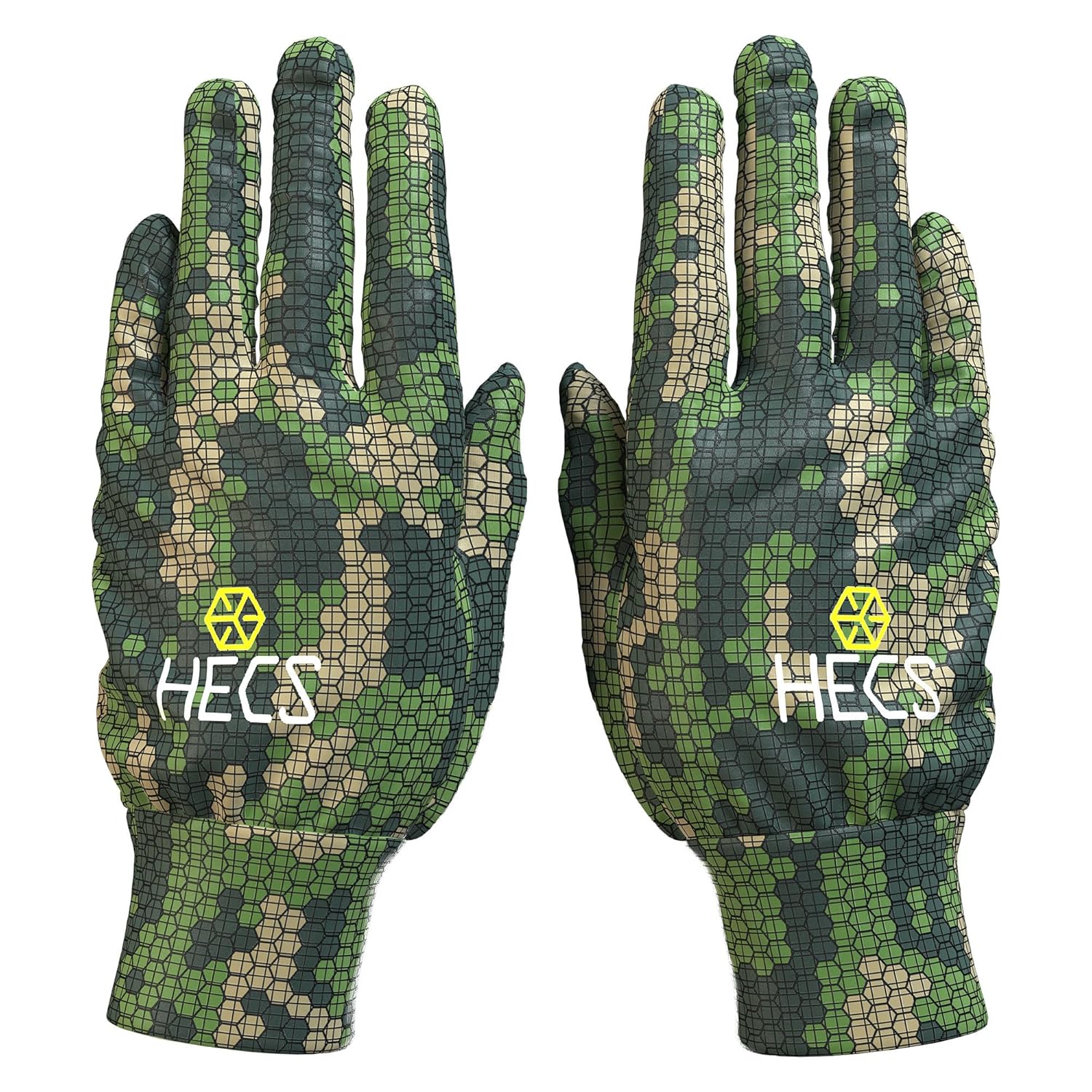 HECS Hunting HECStyle Stealth Screen – Lightweight-Camo Gloves Featuring Patented Technology for Men and Women - Hunting Accessories & Outdoor Apparel - Everywhere Green - Medium