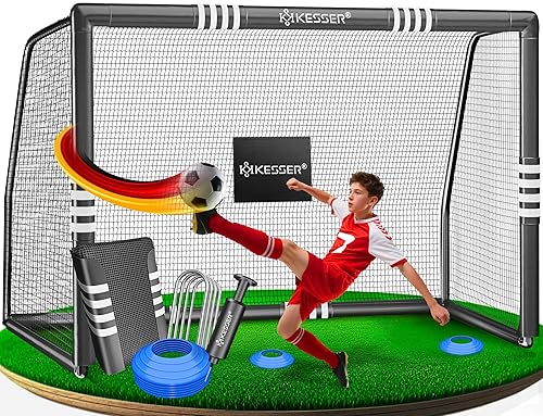 KESSER® Fußballtor für Garten Robustes Outdoor Training Schusstraining UV-beständigem Netz,