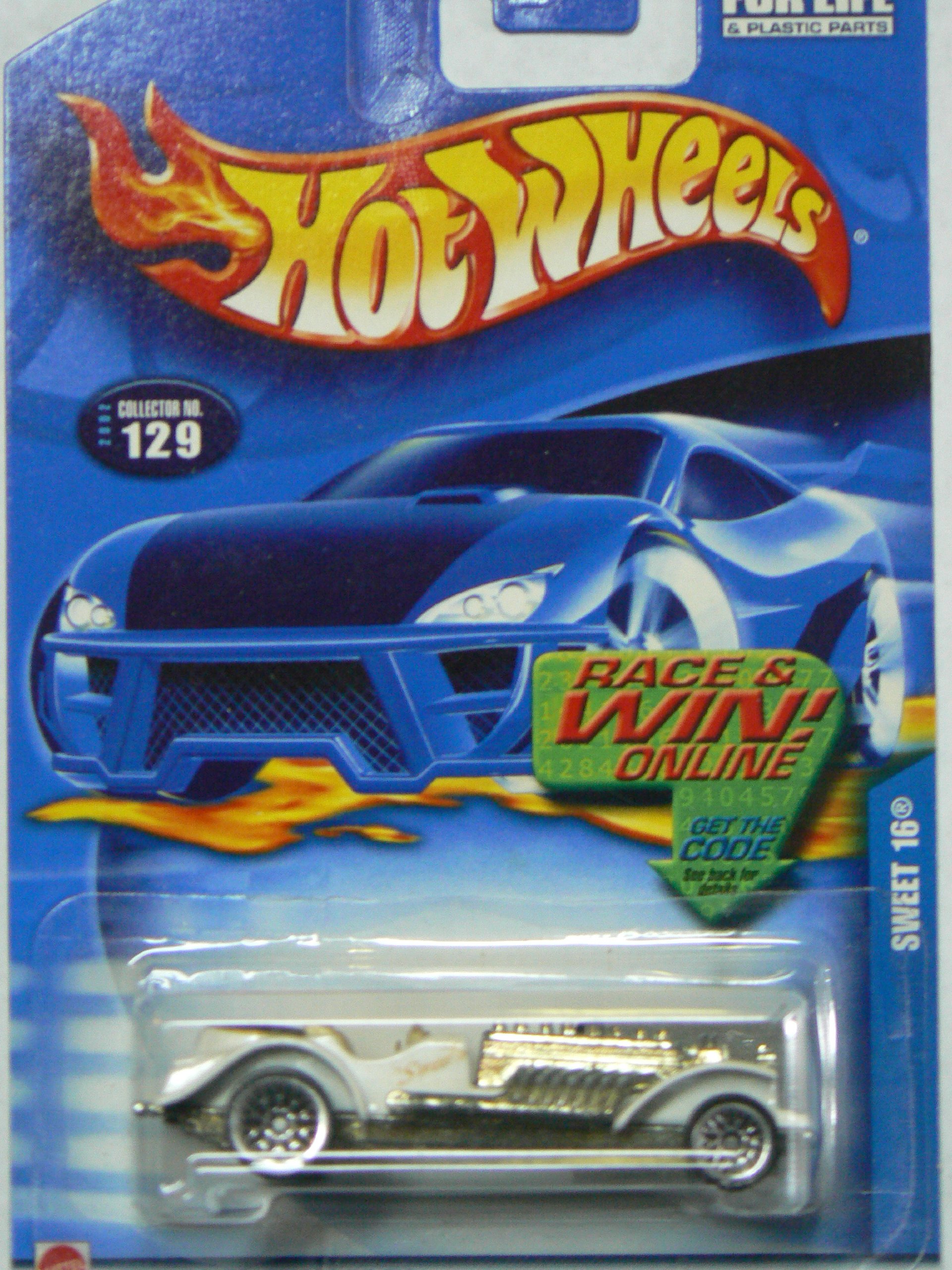 Amazon.com: Hot Wheels 2002 White Sweet 16 #129 on Race and Win
