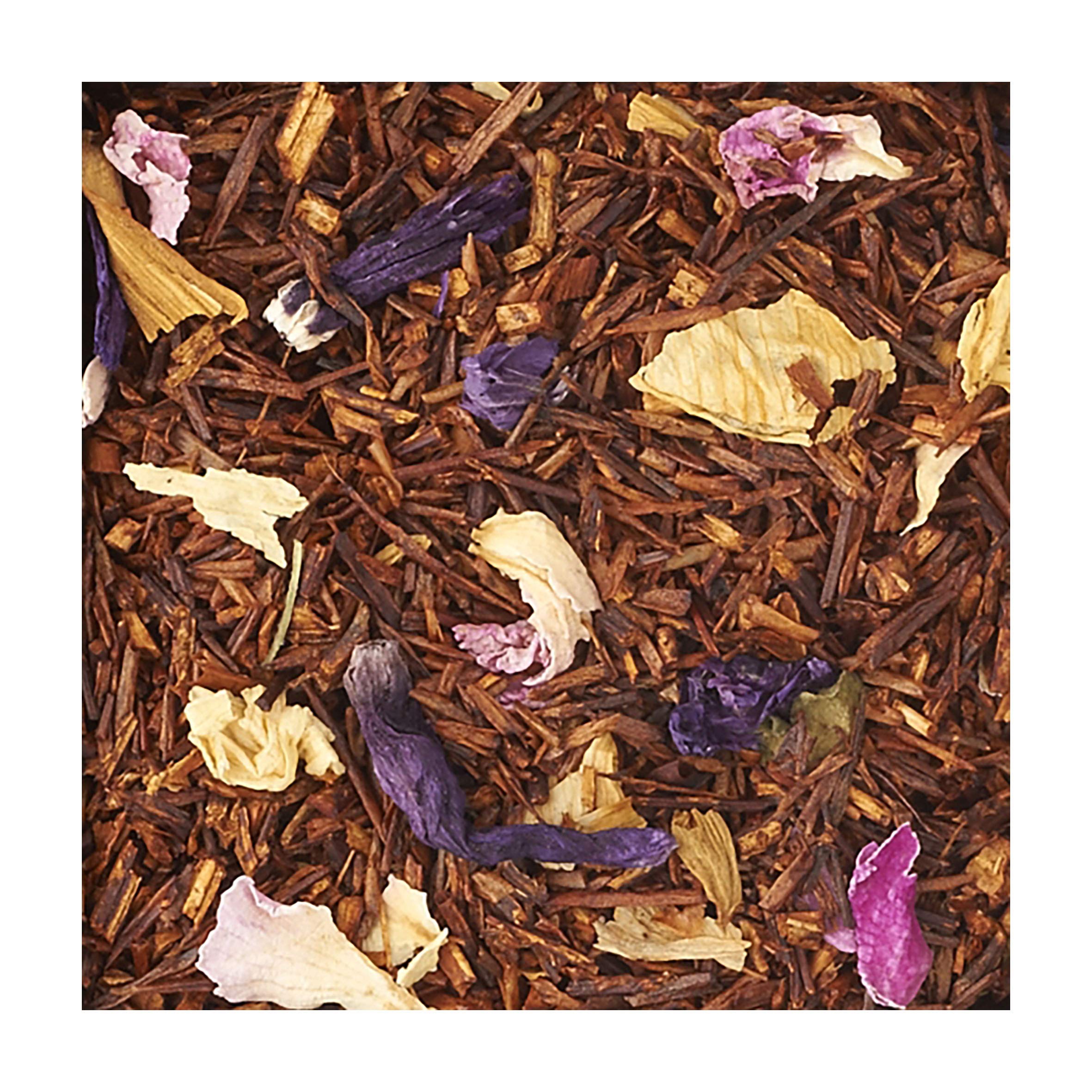 LA VIA DEL TÈ "Cape Town, Rooibos Profumato con Fiori, tè Rooibos ai Fiori di Malva, Petali di Girasole e Rosa, Barattolo di Latta, 100 Grammi
