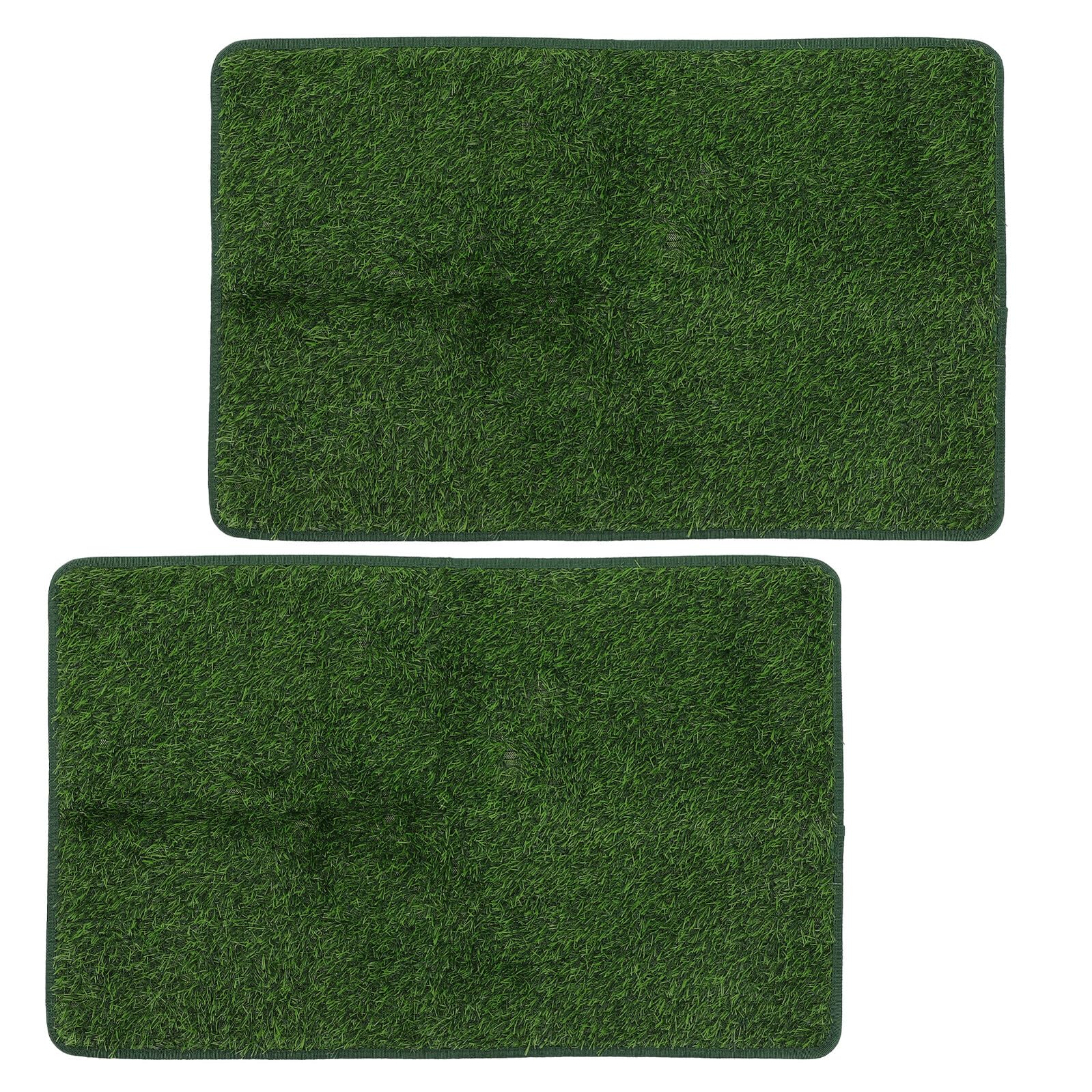 SUPVOX Tapis de Propreté pour Chien en Gazon Artificiel, 2 Pièces, Vert | Pe et Tpr, Entretien Facile, Protection du Sol, pour Balcon et Usage Extérieur