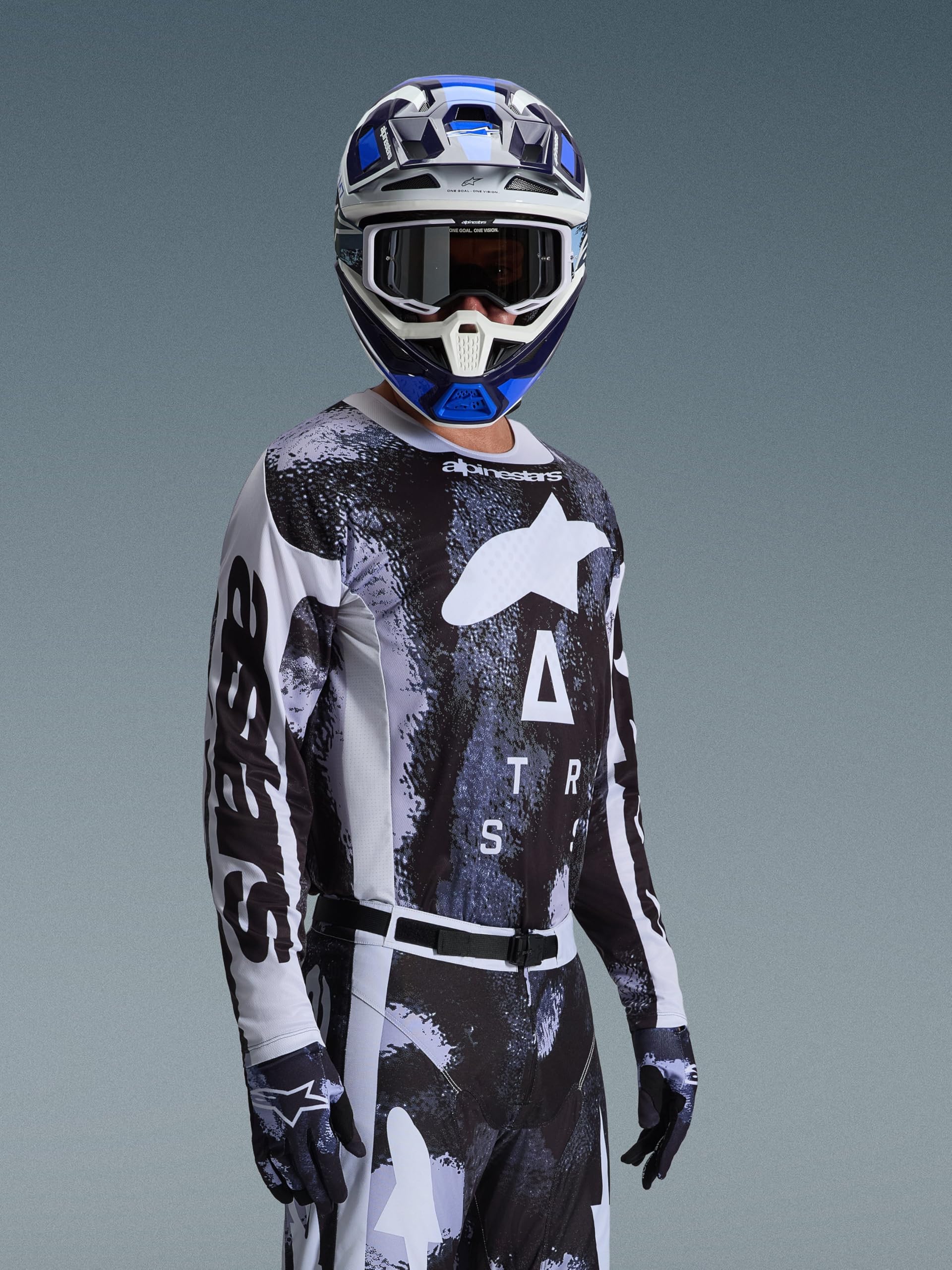 Alpinestars Racer LAHND Koszulka motocrossowa, czarny/biały, S