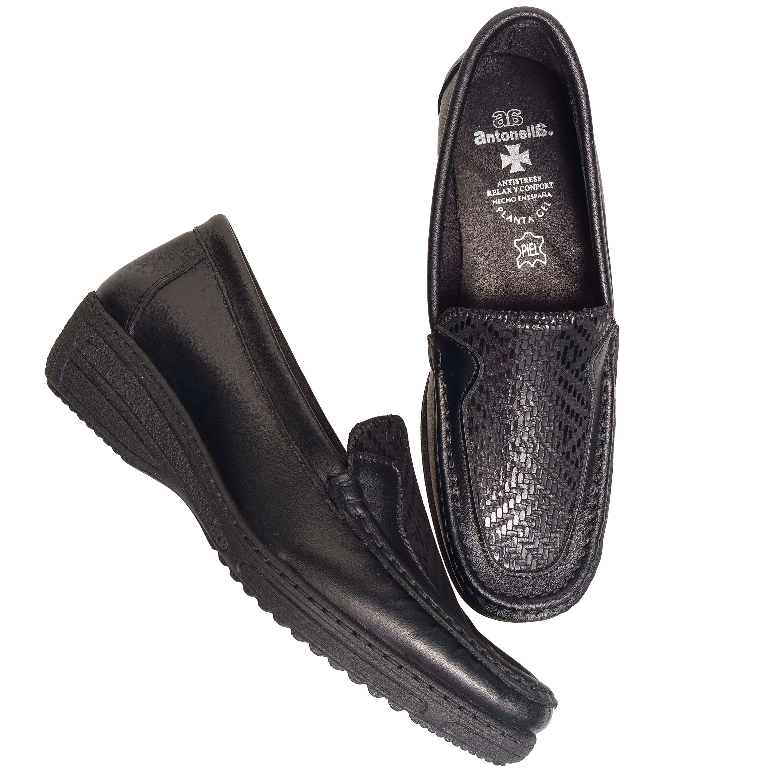 Mocasines para Mujer de Piel cómodos Zapatos clásicos de Vestir y Casual Zapatillas 24 Horas señora Calzado de Verano e Invierno Tipo Penny en Gamuza