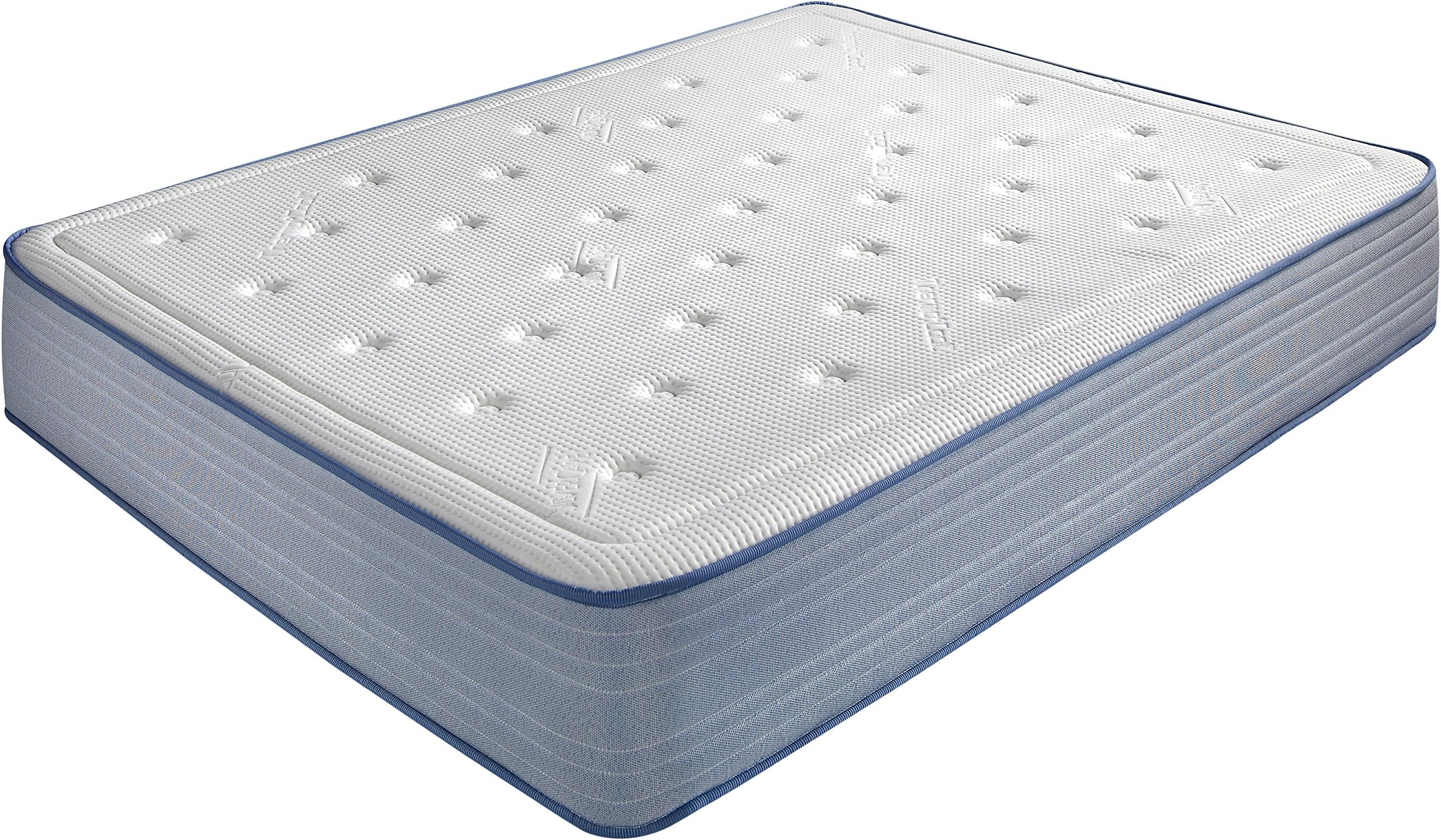 Temper Cool Mattress Viscogel Memory Foam, Polyester, white, double, 180 x 135 x 28 cm