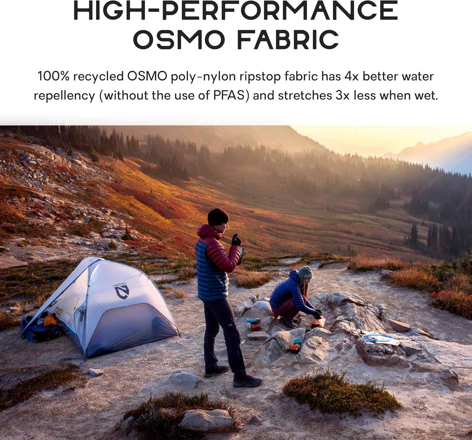 NEMO Equipment Hornet Elite OSMO Ultralight Backpacking Tent - Aluminum/Stormy Night - 1-Person