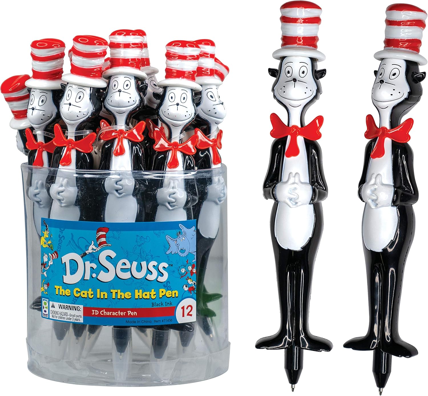 Raymond Geddes Dr. Seuss Cat in the Hat Pen (Pack of 12)
