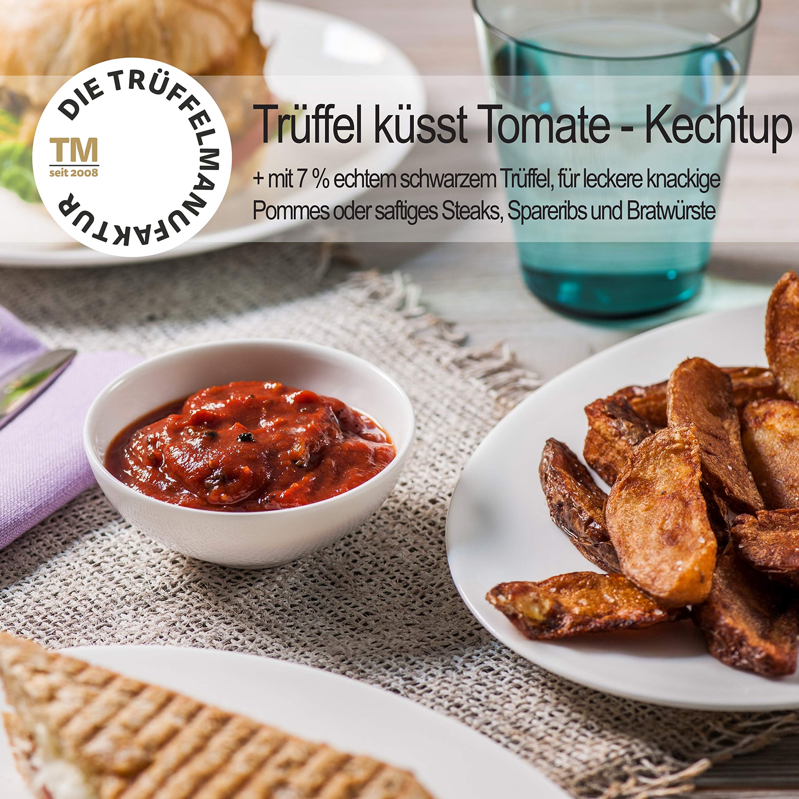 Die Trüffelmanufaktur - 3er Feinkost Trüffel Grillsaucen-Set bestehend aus: Hollandaise-Sauce 90g, BBQ-Sauce 120g und Tomatenketchup 110g, Delikatessen für Feinschmecker und Gourmet