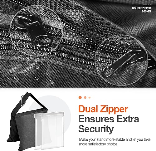 Miniatura 23 de Soporte para telón de fondo, 10 x 7 pies (ancho x alto), kit de soporte ajustable con 2 barras transversales, 8 abrazaderas de telón de fondo, 2