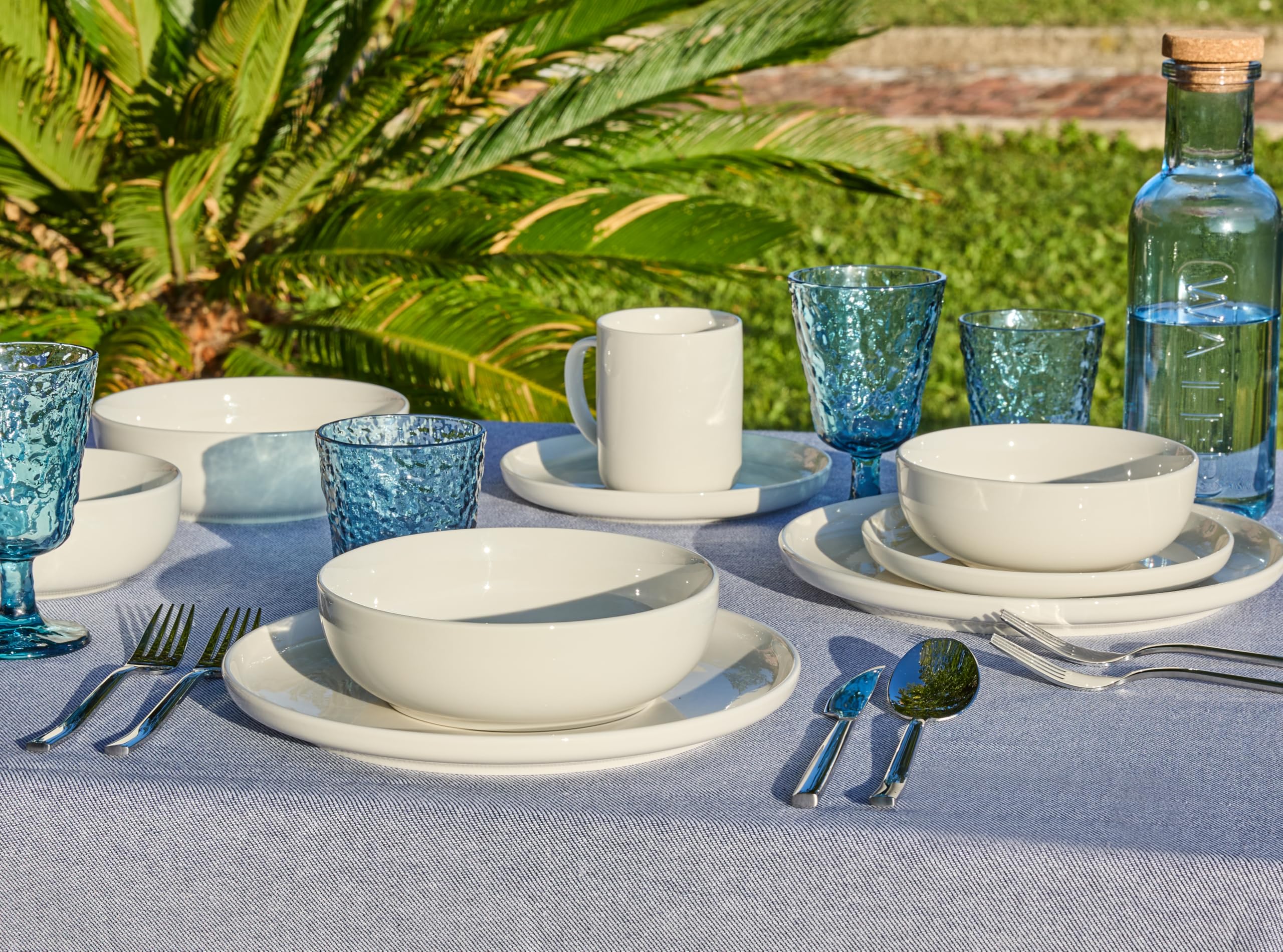 Tognana Edge, Servizio piatti 18 pezzi per 6 persone, Porcellana, Bianco