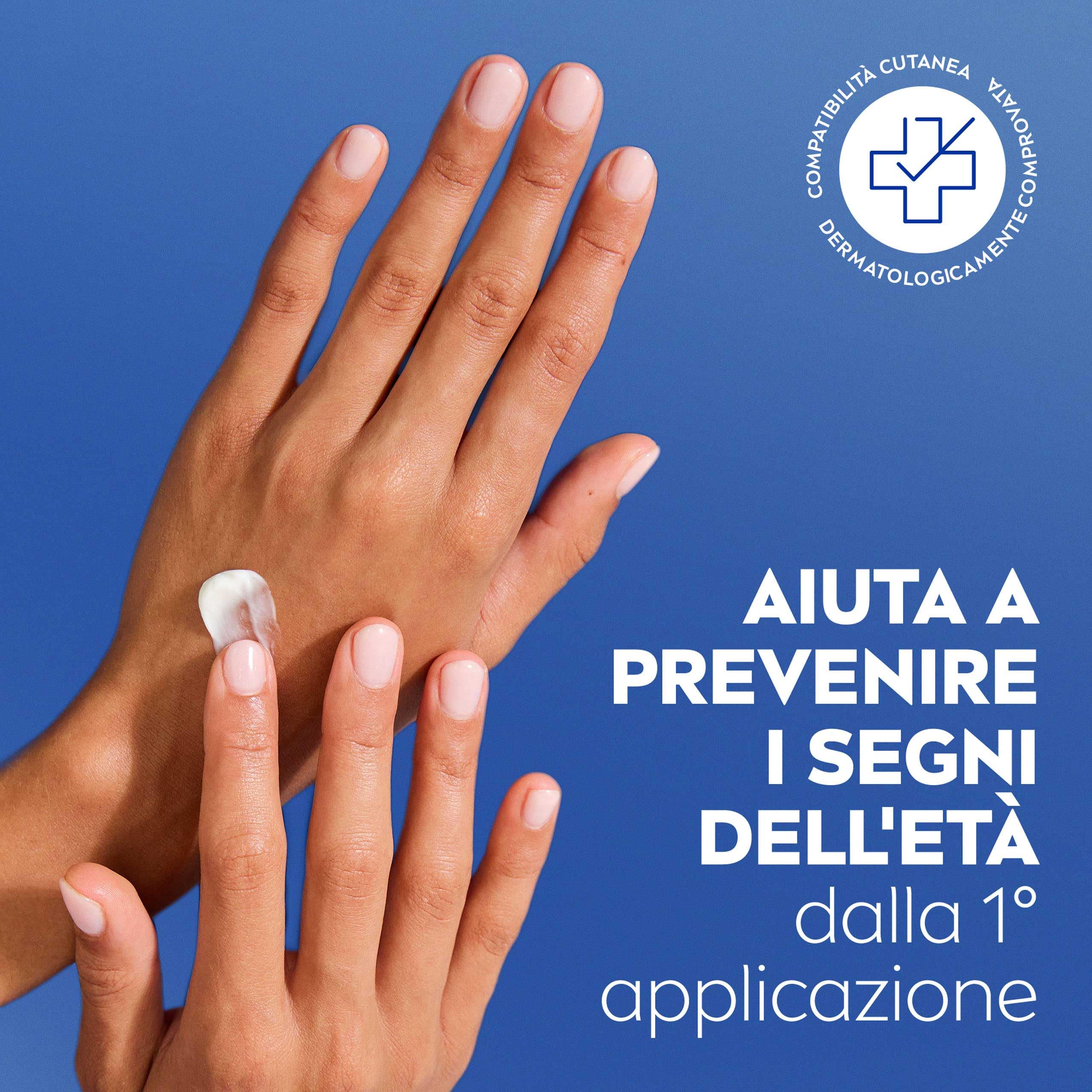 NIVEA Q10 Crema Mani Anti-Età 100 ml, Crema mani antiage e idratante 48h, Hand cream antirughe con Coenzima Q10 e Filtri UV, Migliora l'elasticità, Assorbimento rapido, Per tutti i tipi di pelle