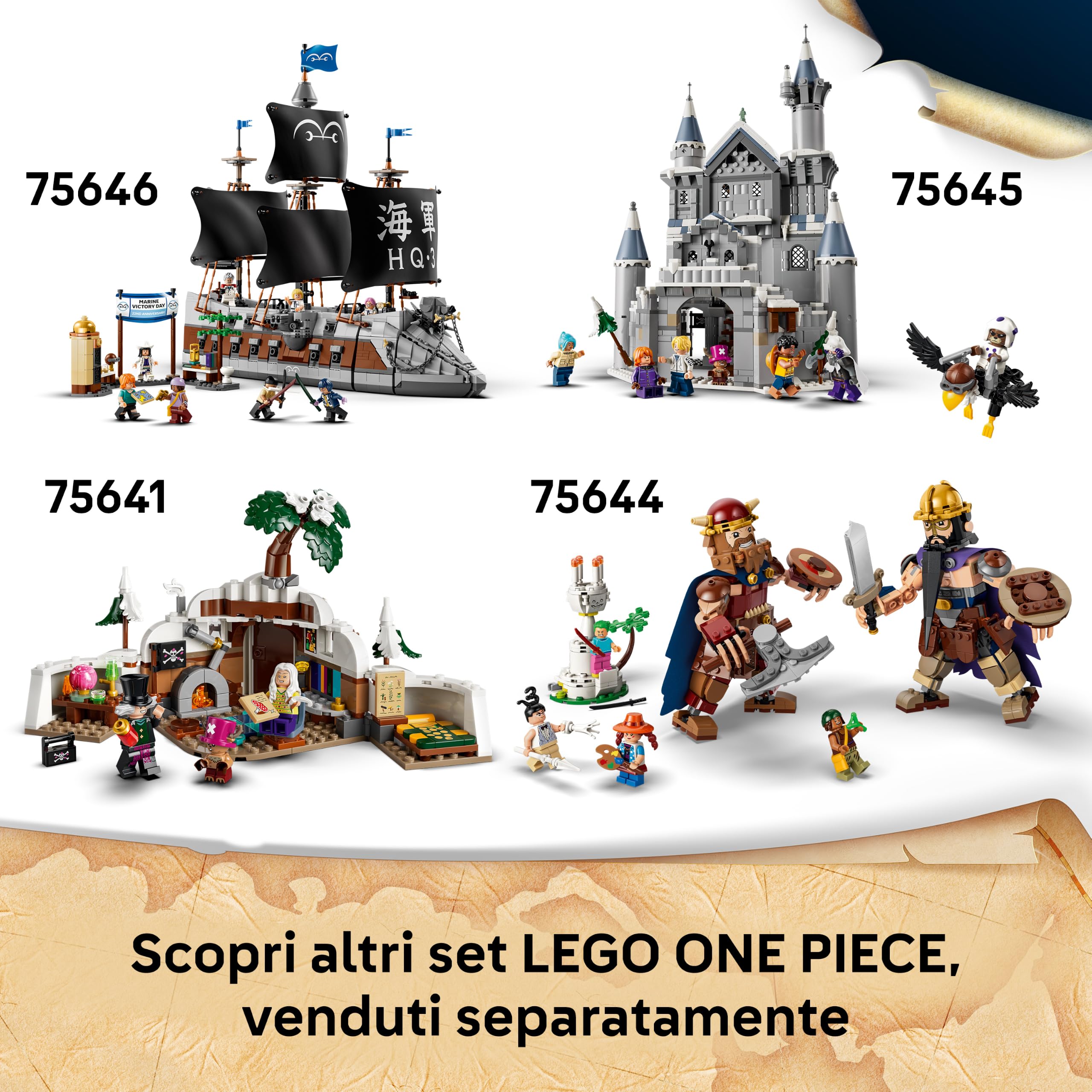 LEGO ONE PIECE TonyTony Chopper - Action Figure Giocattolo da Collezione con Accessori come Rumble Ball - Decorazione da Scrivania o Camera da Letto - Regalo per Bambini e Bambine da 9 Anni - 75643