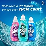 Skip - Lessive Liquide Mon Cycle Court Parfait Efficacité Express - Lessive Cycle Courts Efficace Dès 15 Minutes - Technologie Pro-S™ - Dissolution 2 x Plus Rapide - Gamme 39 Lavages - 4